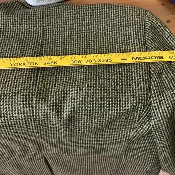 Men’s 90% wool/10% cashmere houndstooth blazer with 2 inner and 3 outer pockets - Picture 11 of 11